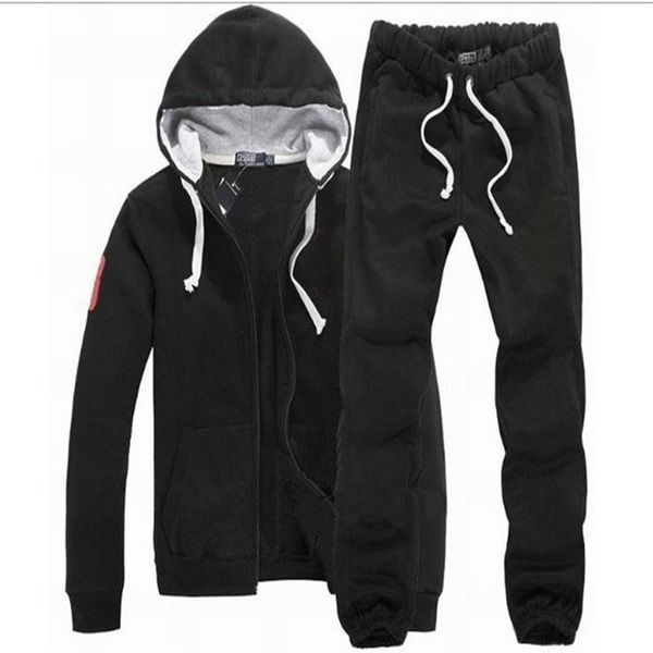 

2020 men's sportswear men track suit men sportsman sweatshirt and joggers set pants small horse hombre pullover hoodie trouse1885, Gray