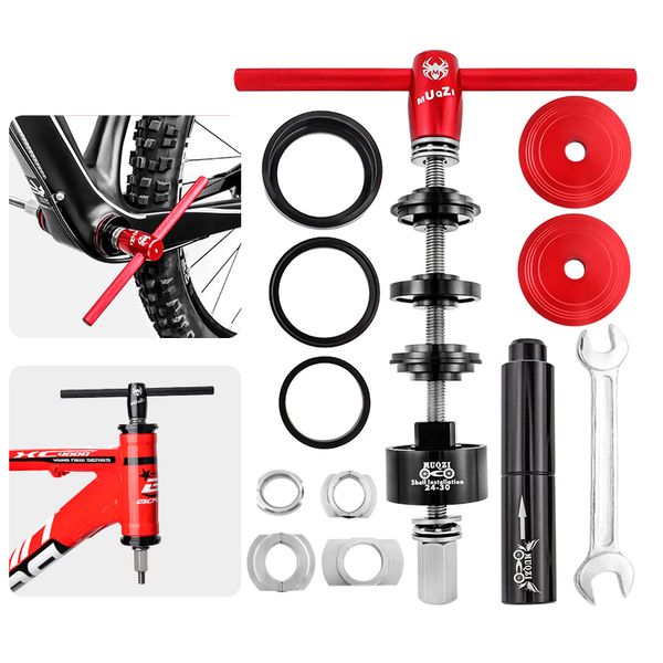 Professionelles Fahrrad-Reparatur-Werkzeug-Set zum Einpressen von Rennrad-MTB-Mountainbike-Tretlager-Headset-Installations-Entfernungswerkzeug-Sets für BB30 PF30 BB386