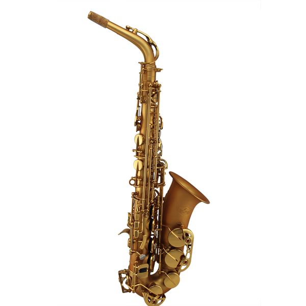 

high grade brush finished matte gold color alto saxophone