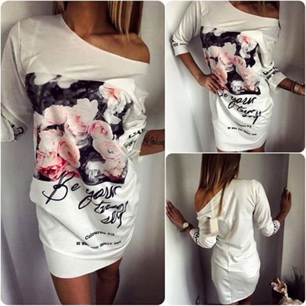 

fashion printed casual women summer dress long sleeve short dress women clothing summer boho dress stretch, Black;gray