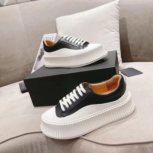 

shoes fashion jacquemuu designer women leather foam runner sneakers shoe white black womens luxury casual loafers height increasing platform