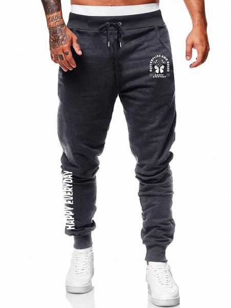 

romwe guys butterfly letter graphic sweatpants u3gg#, Black