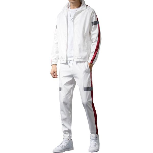 Männer Trainingsanzüge Frühling Herbst Mode Kapuze Trainingsanzug Männer Casual Dünne Freizeit Anzug Jugendliche Liebhaber Sets 3 Farben S-XXL AYG205Men's