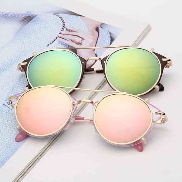 

sunglasses 2022 fashion wear super foreign style sunglasses with myopia cover flat glasses, White;black