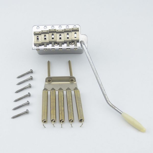 

vintage style electric guitar tremolo system bridge (aged chrome)