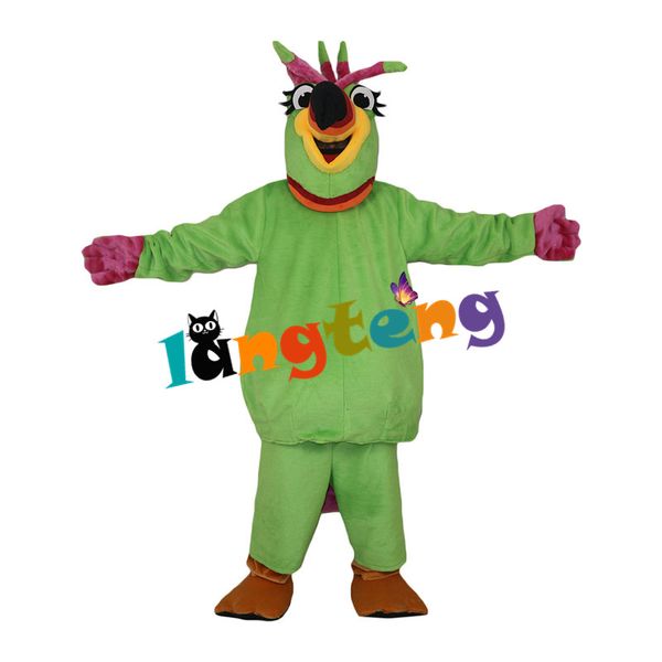 Costume da bambola mascotte 883 Costume da mascotte pappagallo adulto Marrone verde Character Design Kit Mascotte Carnival