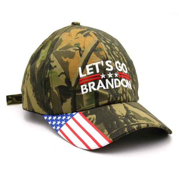 

let's go brandon baseball cap embroidery hats camouflage usa flag baseball caps snapback president hat, Yellow