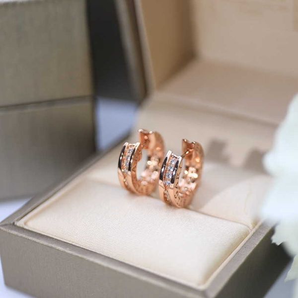 

buigari earring luxury jewelry stud 18k gold plated designer official reproductions earrings classic style 925 silver needle, Golden;silver