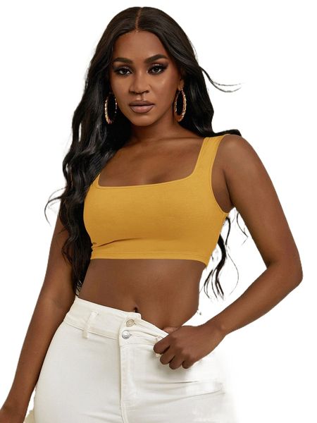 

sxy solid crop tank x3yu#, White