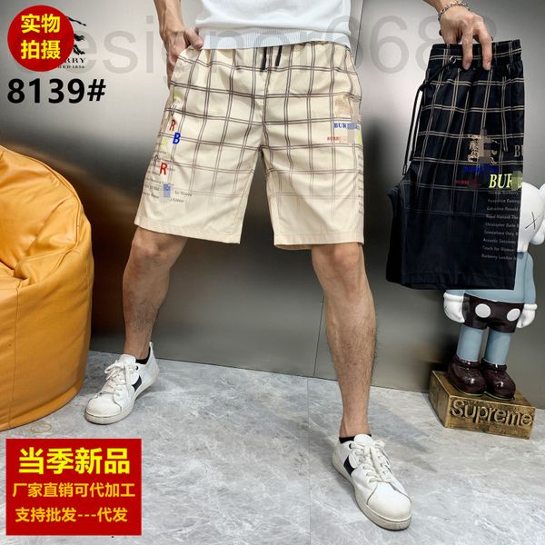 

men's pants designer family b sports shorts men's summer breathable casual woven quick drying capris wqwz, Black