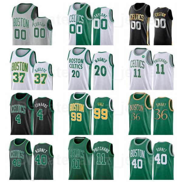 

screen printed basketball aaron nesmith jersey 26 semi ojeleye 37 luke kornet 40 moe wagner 21 payton pritchard al horford for sport fans, Black;red