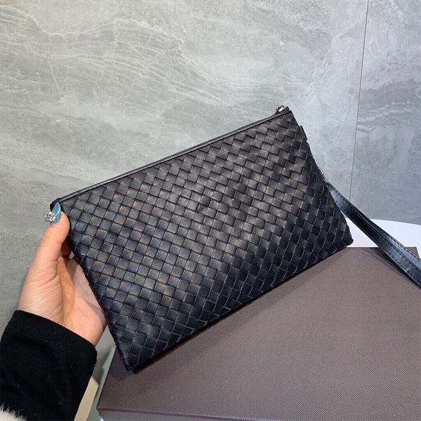 

hh luxuries designers women weave clutch bag tote genuine leather sheepskin handbag luxurious fashion knitting crossbody bags sunrise pastel