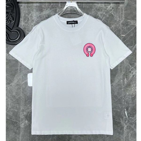 

fashion men's ch t shirts brand man t-shirt luxury summer women cross sanskrit tees letter designer tshirts boy loose round neck shirt, White;black