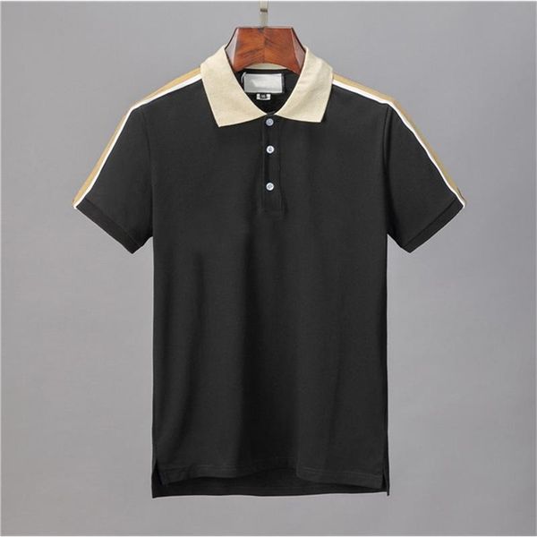 

men's t-shirts polos short sleeved summer cotton embroidery luxury t shirt designer polo shirt hig 220408, White;black