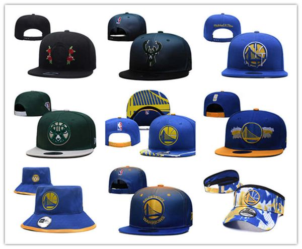 

snapbacks milwaukee''bucks''hat golden state''warriors''caps basketball hats adjustable fit hat, Black;white