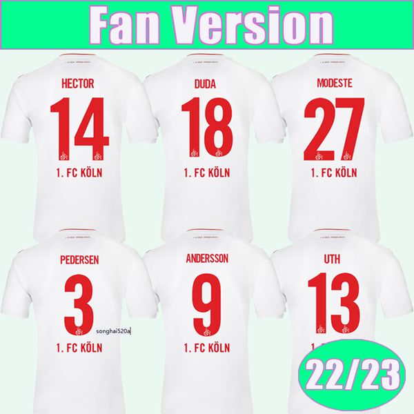 

22 23 koln pedersen modeste mens soccer jerseys andersson hector uth duda skhiri kainz kilian schindler ehizibue thielmann home away 3rd, Black;yellow