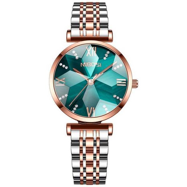 

green student malachite sports fashion watch quartz new life waterproof watch, Slivery;brown