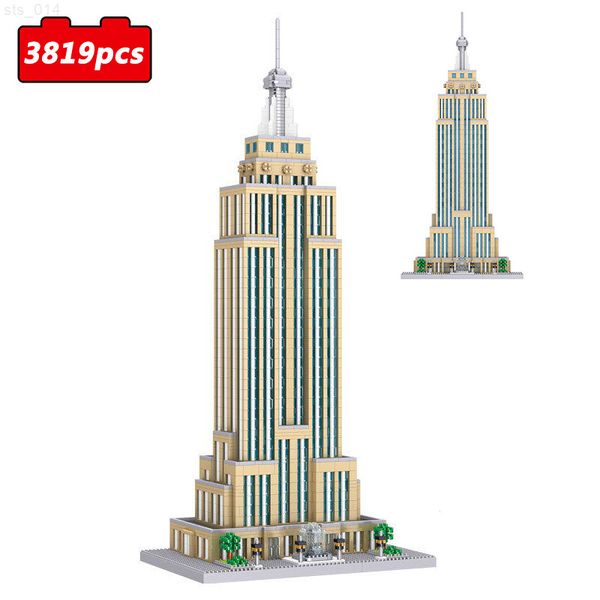 

3819pcs city architecture new york empire state building blocks brick tower church university model education construction toys t220716