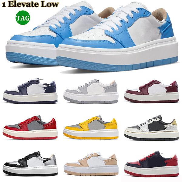 

1 elevate low se university blue basketball shoes 1s platform men women wolf grey onyx bred dark beetroot unlv mens trainers outdoor sports