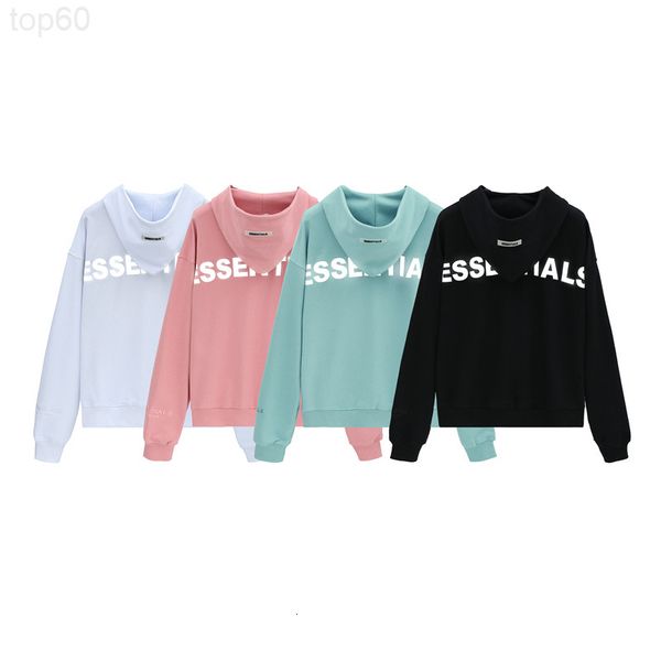 

men's hoodies & sweatshirts designer high street fashion brand youth loose reflective letter embroidered terry thin xw7i, Black
