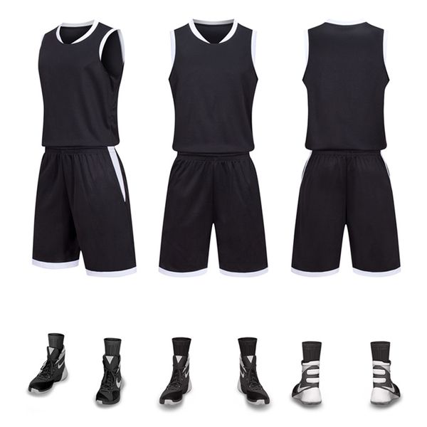 

nh047 hockey jersey sport wears athletic outdoor apparel college, Black