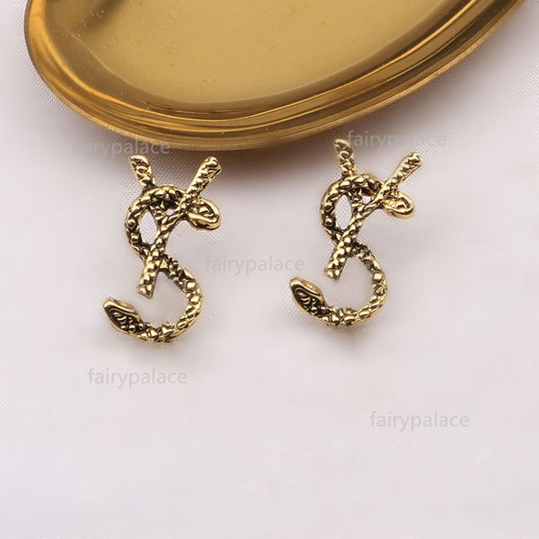 

charm designer classic style y letter stud earrings ladies fashion simple jewelry brand retro ear studs wedding party jewerlry, Golden