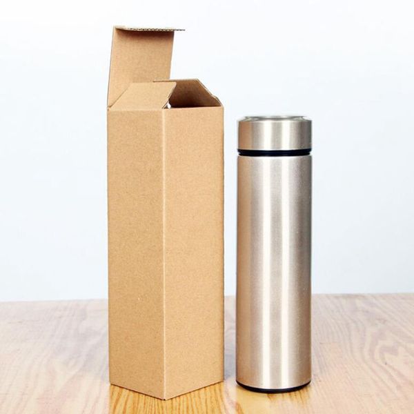 100 Pz/lotto Colore Thermos Tazza Scatola Tazza di Acqua Ombrello Scatola di Imballaggio Espresso Scatole di imballaggio di carta kraft All'ingrosso