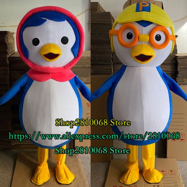 

mascot doll costume eva helmet penguin mascot costume cartoon suit fancy dress size neutral advertising display 1104, Red;yellow