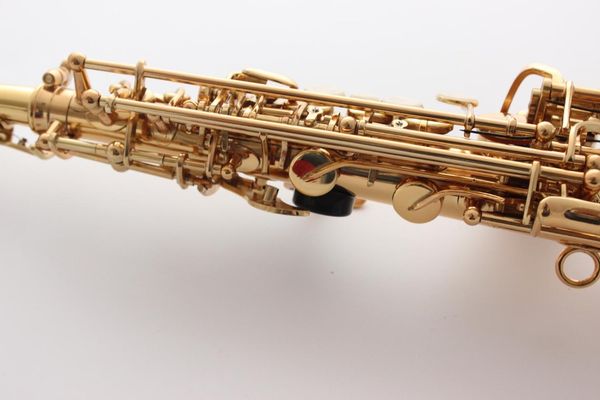 

brand mfc soprano saxophone reference 54 gold lacquer b-flat soprano sax r54 with case mouthpiece reeds neck