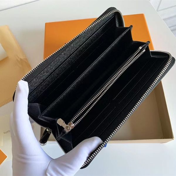

purse clemence wallet designer women zippy long canvas clÃ©mence wallet m60017 pouch coin card holder case mini pochette wallets men, Red;black