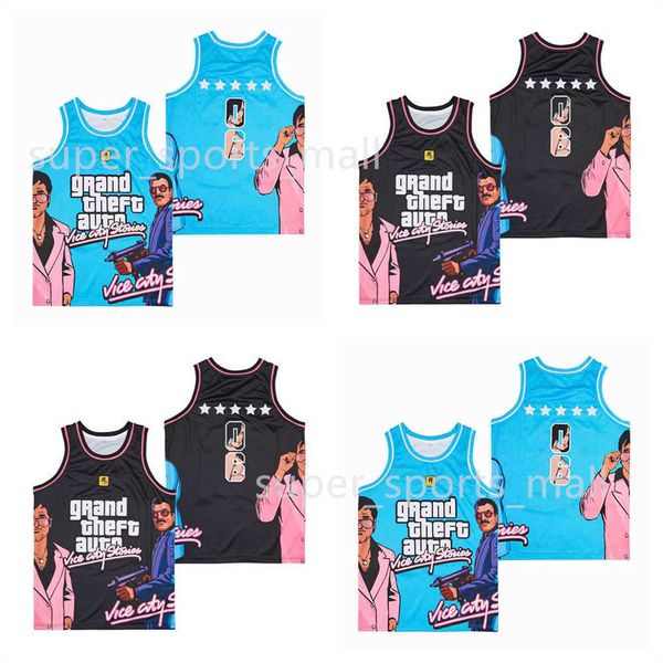 

movie basketball jerseys gta vice city stories jersey ice blue, Black;red