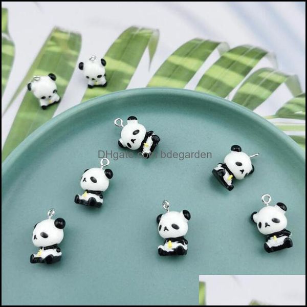 

charms jewelry findings components jinglang cute three-nsional sitting red panda diy resin earrings keych dh3wz, Bronze;silver