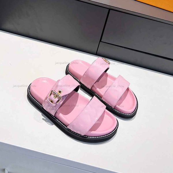 

slippers luxurious slides shoe sandals famous designer women platforms sandal summer thick bottom fashion gladiator sliders real leather, Black