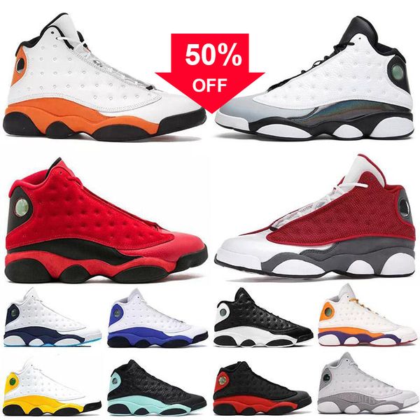 

2022 basketball shoes 13 13s court purple bred lucky green flint jumpman mens women starfish trainers retro outdoor sneakers c, Black