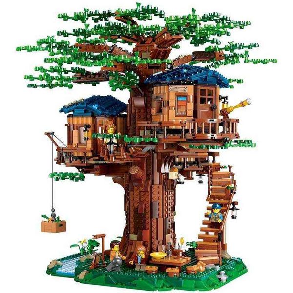 

diy 1013+pcs all seasons treehouse city building blocks creator tree house room home bricks set kids children toys gift aa220317208c