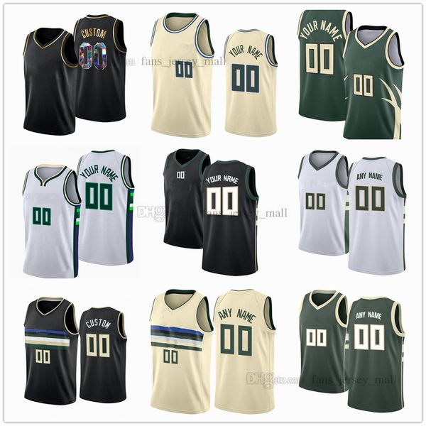 

custom printed 2023 new basketball jerseys 34 giannis 21 jrue antetokounmpo 22 khris 11 brook middleton holiday lopez 24 pat connaughton 7 g, Black;red