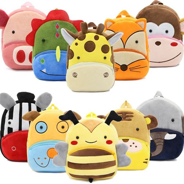 

2020 3d cartoon plush children backpacks kindergarten schoolbag animal kids backpack children school bags girls boys backpacks321g