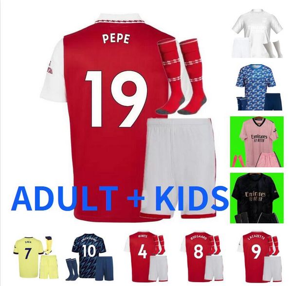 

kits 22 23 saka tavares smith rowe pepe thomas soccer jerseys sambi lokonga martinelli football shirt 2022 2023 camiseta de futbol tierney m, Black;yellow