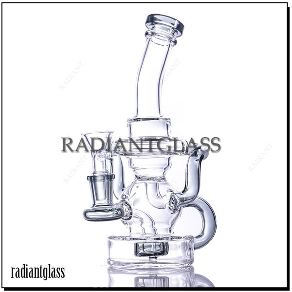 bong riciclatore Freezable bong tipo dritto narghilè Infinity matrix perc pipa ad acqua per fumatori in vetro resistente con ciotola da 14 mm e giunto femmina