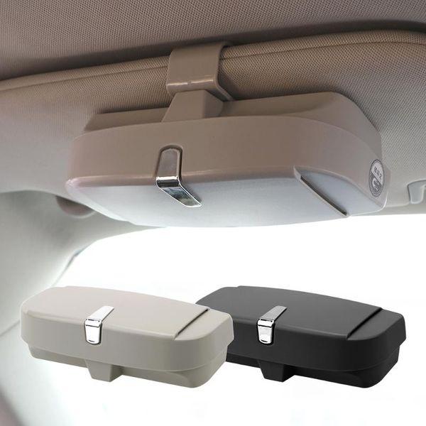 Organizzatore per auto Multifunzione Visiera parasole Porta occhiali da sole Custodie per occhiali in ABS Morsetto per biglietti Accessori auto Occhiali ClipCar