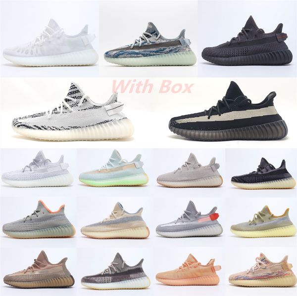 

2022 with box'v2' boots yeezies''boosts''yezzies''350 running shoes sesame butter semi-frozen yellow, Black