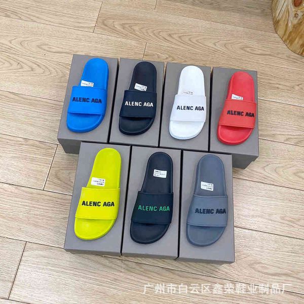 

sandals b family summer letter lovers one word slippers wear thick bottom tide brand sandals 2xi9, Black