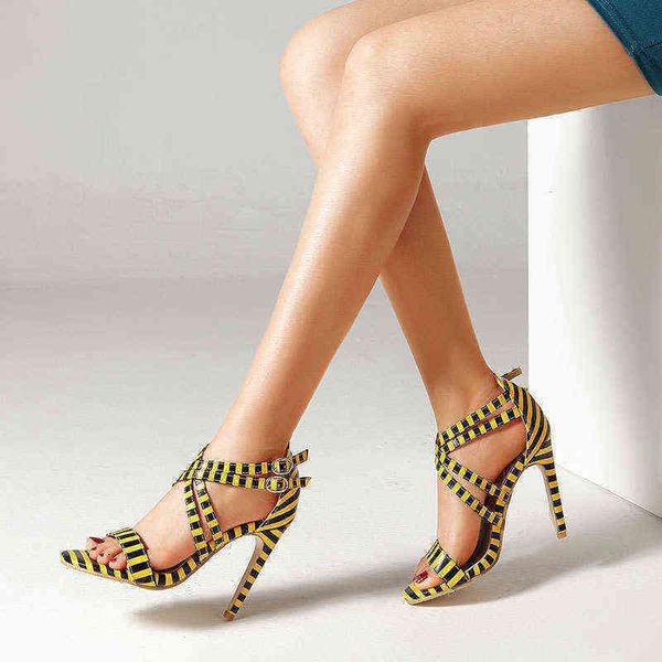 

sandals women shoes fashion zebra pattern fish mouth thin heeled persona, Black