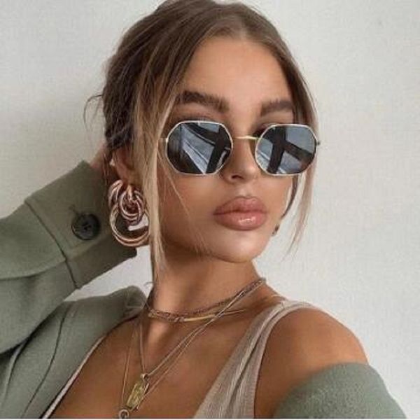 

woman fashion small frame square designer sunglasses woman brand designer metal mirror sun glasses female ocean lens oculos de sol feminino, White;black