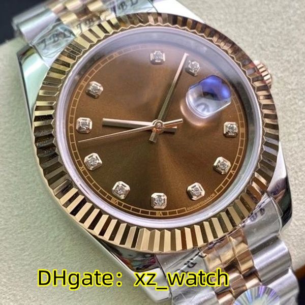 

men watches 36mm 41mm automatic mechanical waterproof luminous sapphire glass stainless steel watch gem movement, Slivery;brown