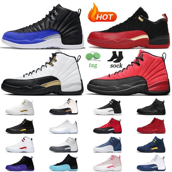 

wholesale mens 12s fashion basketball shoes 12 the master hyper royal dark grey french blue taxi grind reverse flu game womens sneakers spor