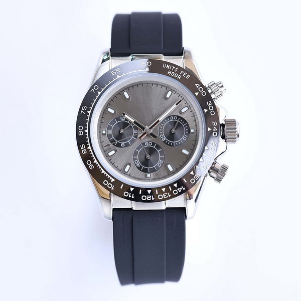 

mens sport watch rubber strap watches oyster perpetual 41 mm orologio waterproof automatic movement multi-dial montre de luxe wristwatch, Slivery;brown