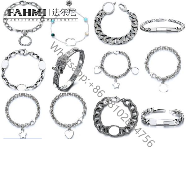 

2022 bracelet brand new 100% 925 silver dafang gorgeous gc bracelet accessories factory direct sales of jewelry, Golden;silver