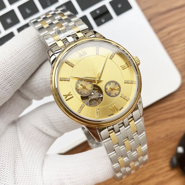 

men's business watch 8500 automatic movement 316 stainless steel case sapphire glass mirror super waterproof 50m 40*12mm, Slivery;brown