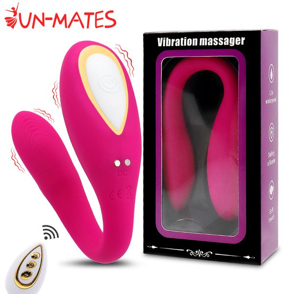 Vibrador de vibrador em forma de motor duplo Bretly Bend Wireless Remote Remote Clitoral Anal Massager Estimação de Massager Adult Products Sexy Produtos Sexy